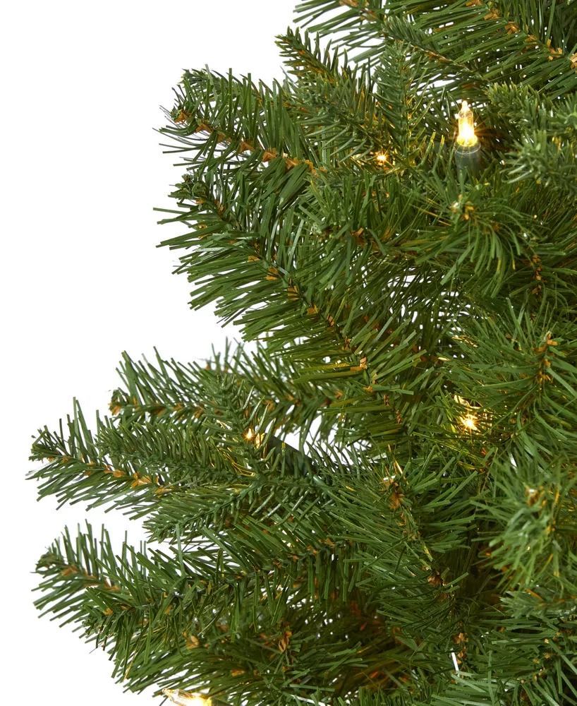 Vancouver Spruce Artificial Christmas Tree with Lights and Bendable Branches, 60"