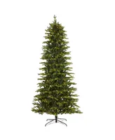 Belgium Fir Natural Look Artificial Christmas Tree with Lights, 108"