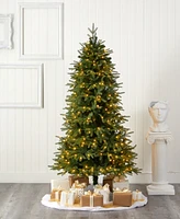 Vancouver Fir Natural Look Artificial Christmas Tree with Lights and Bendable Branches