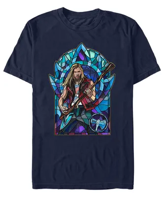 Men's Marvel Likeness Thor Movie 4 Glass Short Sleeve T-shirt
