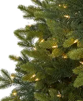 North Carolina Fir Artificial Christmas Tree with Lights and Bendable Branches