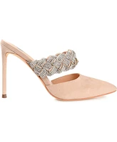 Journee Collection Women's Hazzl Braided Rhinestone Stilettos