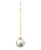 Flora Bunda Wood Beads Airplant Hanger, 29"