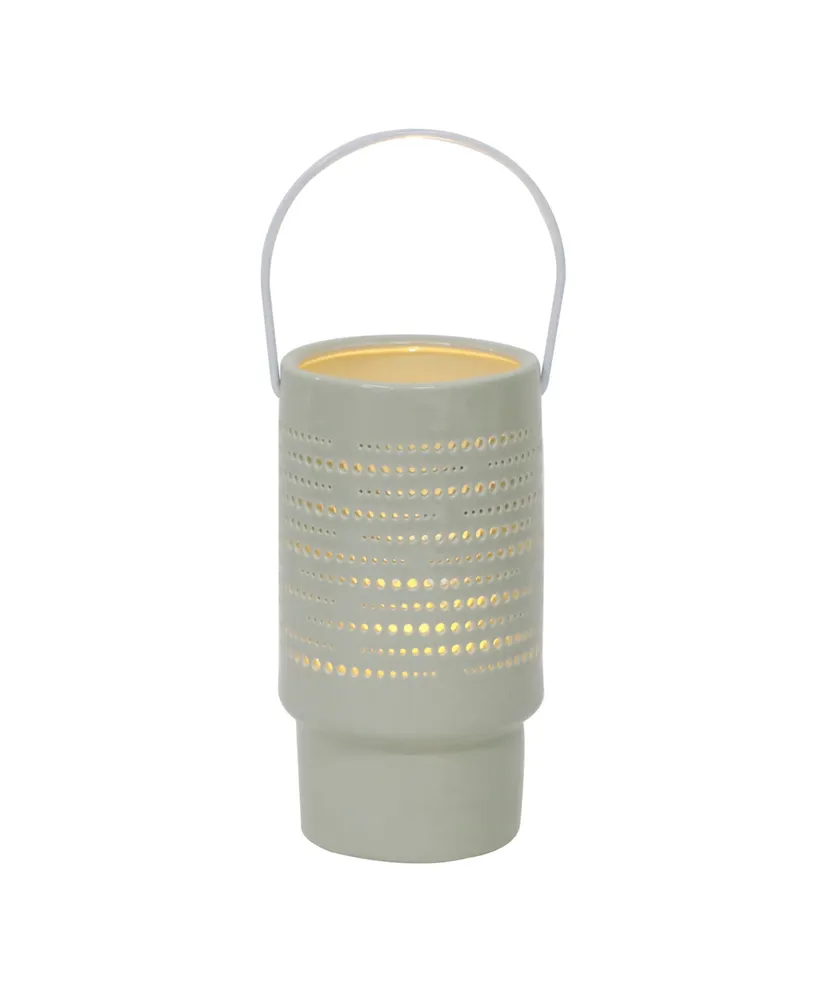 Flora Bunda Led Scale Ceramic Lantern, 5"