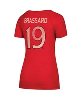 Women's Ccm Derick Brassard Red Ottawa Senators Name and Number V-Neck T-shirt