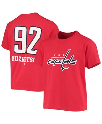 Big Boys Fanatics Evgeny Kuznetsov Red Washington Capitals Underdog Name and Number T-shirt