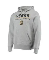 Men's '47 Heathered Gray Vegas Golden Knights Pregame Headline Pullover Hoodie