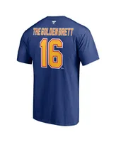 Men's Fanatics Brett Hull Blue St. Louis Blues Authentic Stack Retired Player NickName and Number T-shirt