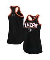 Women's G-iii Sports by Carl Banks Black Philadelphia Flyers Showdown Slub Racerback Tank Top