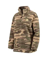 Women's G-iii Sports by Carl Banks Camo New Jersey Devils Sherpa Quarter-Zip Jacket