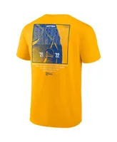 Men's Golden State Warriors Fanatics 2022 Western Conference Champions Balanced Attack Roster T-Shirt - Gold