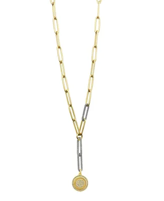 Vince Camuto Two-Tone Coin Pendant Y Necklace - Gold