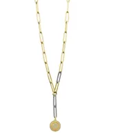 Vince Camuto Two-Tone Coin Pendant Y Necklace - Gold