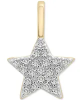 Wrapped Diamond Star Charm Pendant (1/20 ct. t.w.) in 10k Gold, Created for Macy's