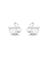 Bunny Rabbit Stud Earrings in 14K Gold Plated or Sterling Silver