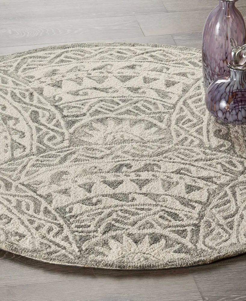 Lr Home Radiance RDC54087 6' x 6' Round Area Rug