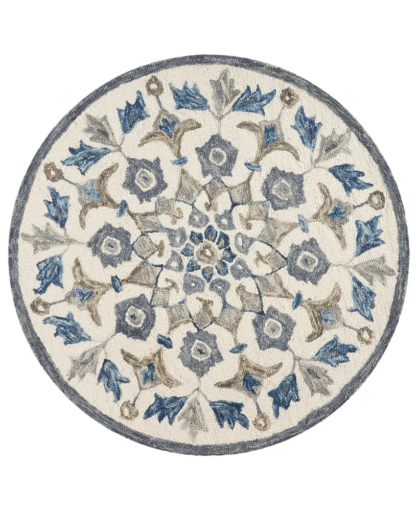 Lr Home Radiance RDC54090 6' x 6' Round Area Rug