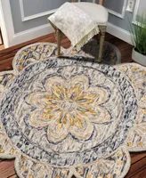 Lr Home Radiance RDC54092 6' x 6' Round Area Rug