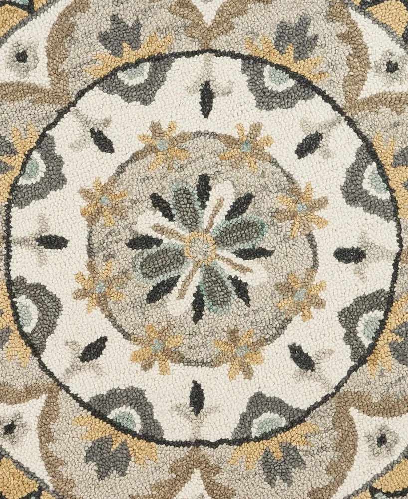 Lr Home Radiance RDC54100 6' x 6' Round Area Rug