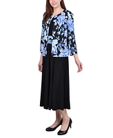 Women's 3/4 Sleeve Two Piece Dress