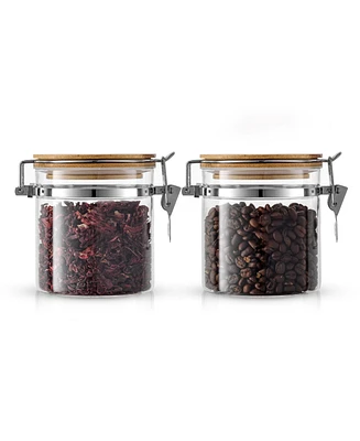 JoyJolt 2 Piece Glass Jars Set, 570ml