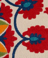 Nourison Home Aloha ALH20 7'10" x 7'10" Round Outdoor Area Rug