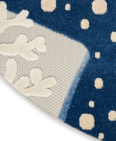 Nourison Home Aloha ALH24 5'3" x Round Outdoor Area Rug
