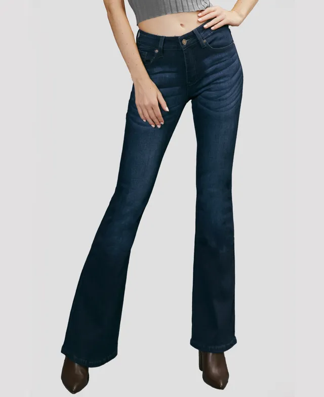 Kimberly ” Mid Rise Flare Jeans ( Dark Wash ) – Ale Accessories