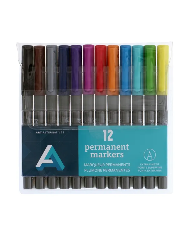 Art Alternatives Extra-Fine Permanent Marker Set, 12 Piece