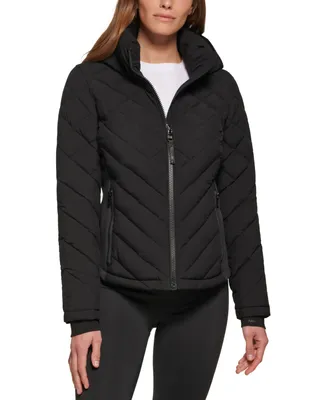 Calvin Klein Womens Side-Panel Hooded Packable Puffer Coat, Created for Macys