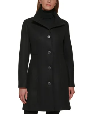 Calvin Klein Womens Petite Walker Coat, Created for Macys