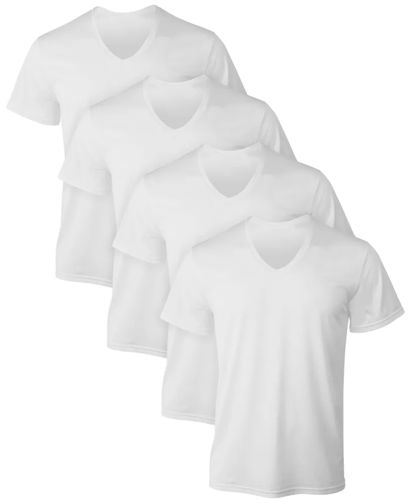Hanes Men's X-Temp V-Neck Mesh T-Shirts - 4-pk.