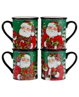 Certified International Christmas Lodge Santa 16 Pc. Dinnerware Set, Service for 4