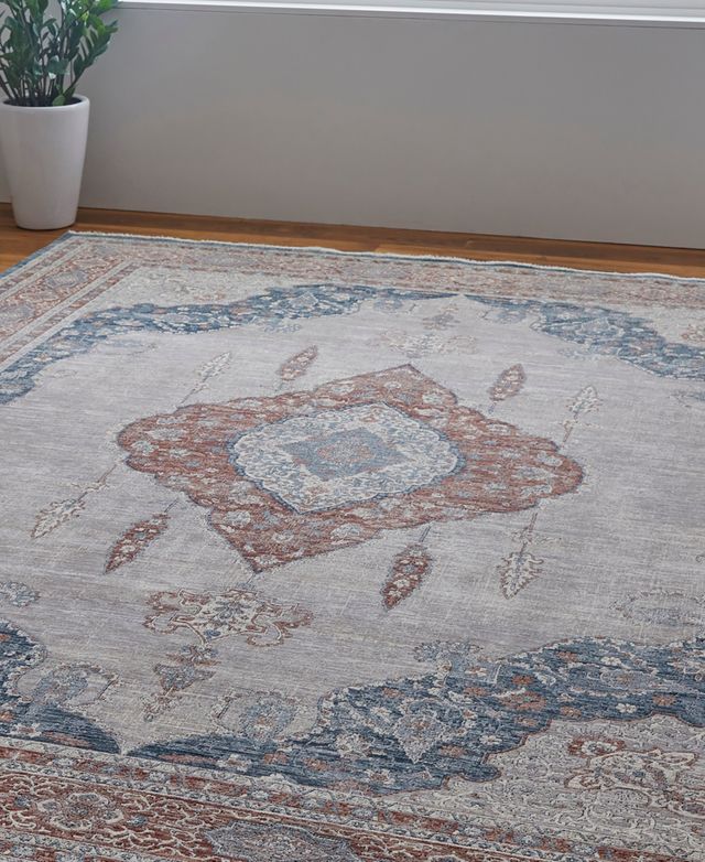 Feizy Marquette R39GR 4' x 5'3" Area Rug