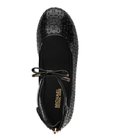 Michael Kors Little Girls Kenyah Garcia Signature Logo Charm Ballet Flats - Black