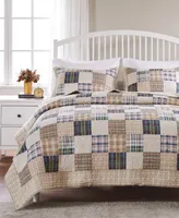 Greenland Home Fashions Oxford Quilt Set, 3-Piece Full - Queen