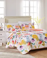 Greenland Home Fashions Watercolor Dream Quilt Set, 3-Piece Full - Queen