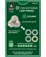 BePuzzled Hanayama Level 5 Cast Puzzle - Cyclone Set, 4 Piece