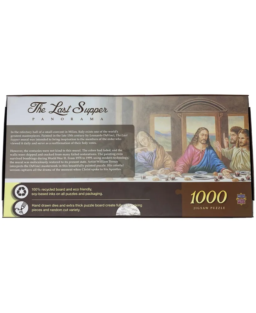 Masterpieces Puzzles The Last Supper Panorama Puzzle Set, 1000 Piece