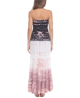 Raviya Juniors' Tiered Tie-Dyed Cover-Up Maxi Dress