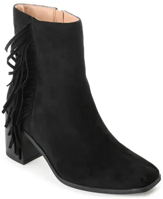 Journee Collection Women's Noriah Fringe Booties