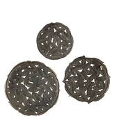 Madison Park Rossi Feather Painted Round Wall Decor, 3 Piece