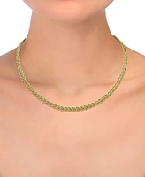 Double Row Twisted Heart Link, 18" Necklace in 14k Yellow Gold