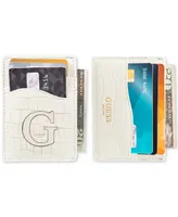 Guess Men's Senda Croc-Embossed Leather Rfid Card Case