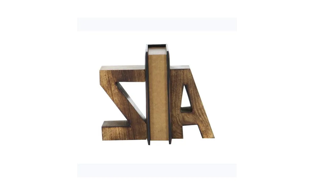 Contemporary A-z Bookends, Set of 2