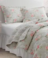 Laura Ashley Melany Cotton Reversible Quilt Set