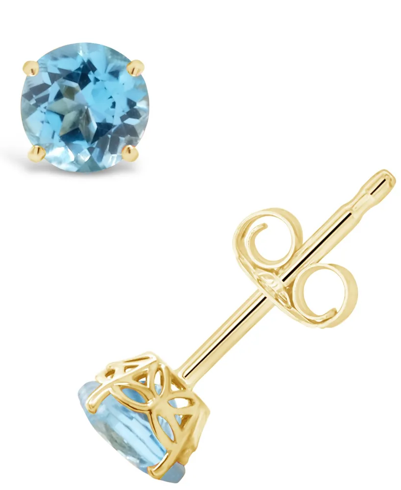 Topaz (1-1/8 ct. t.w.) Stud Earrings in 14K Yellow Gold