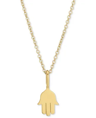 Sarah Chloe Hamsa Hand 18" Pendant Necklace in 14k Gold-Plated Sterling Silver