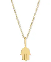 Sarah Chloe Hamsa Hand 18" Pendant Necklace in 14k Gold-Plated Sterling Silver