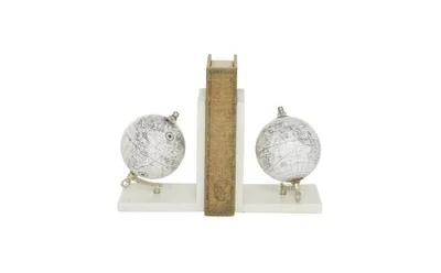 Marble Contemporary Bookends, Set of 2